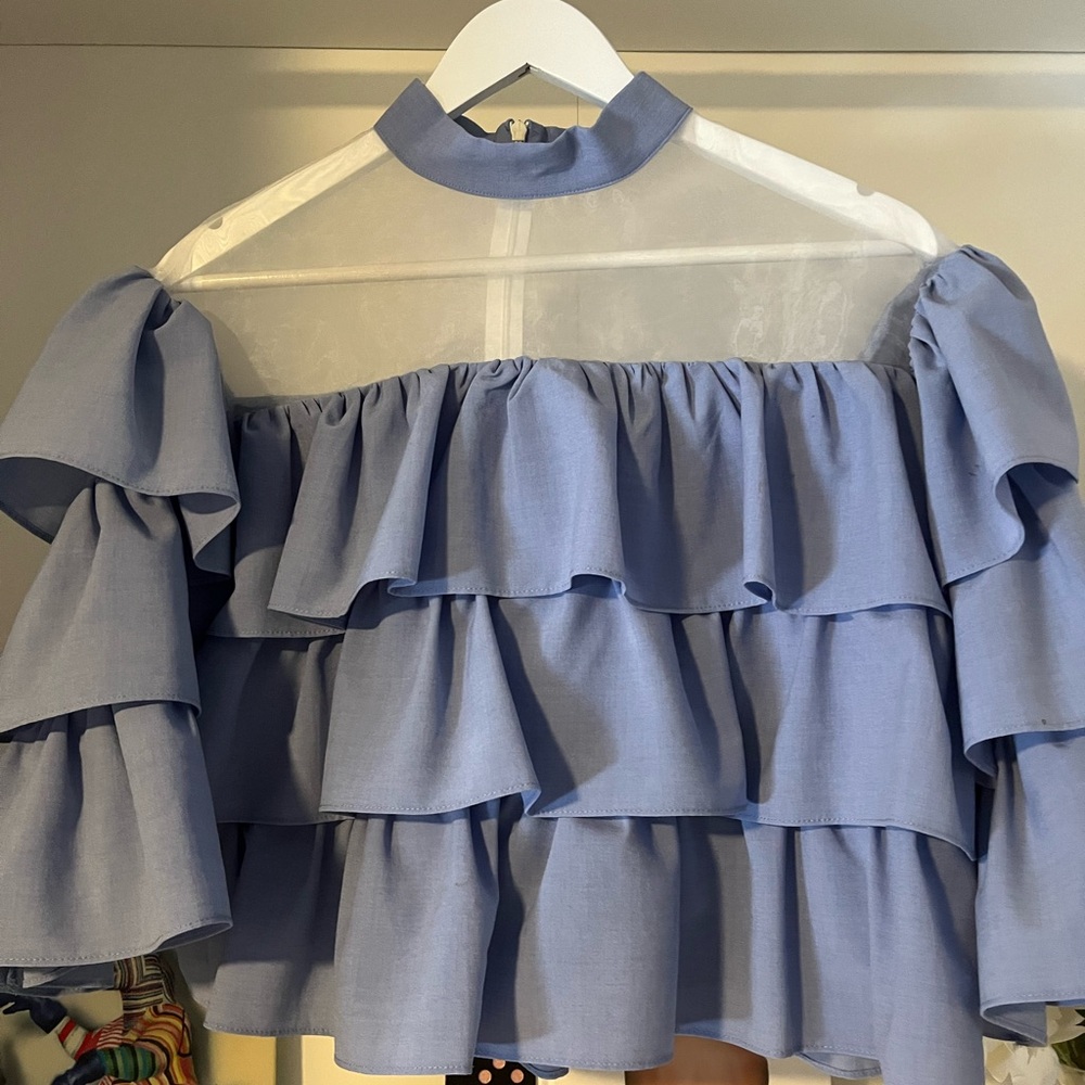 Gracia Layered Blue Blouse
